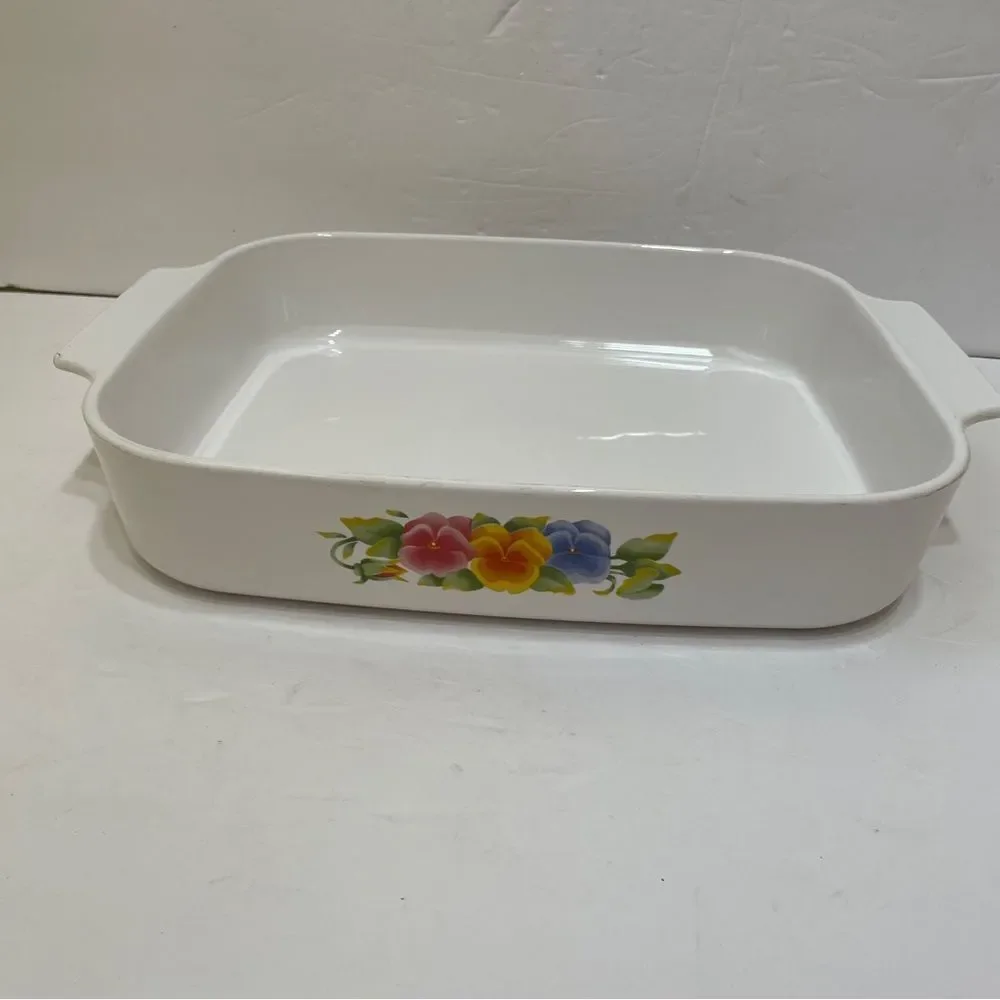 CORNING WARE SUMMER BLUSH ROASTER BAKING DISH